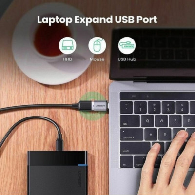Адаптер UGREEN US270 Type C to USB 3.0 A Adapter Cable with Lanyard (Space Grey) (UGR-50283) (UGR-50283) - зображення 2