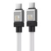 Кабель Baseus CoolPlay Series Fast Charging Cable Type-C to Type-C 100W 1m White (White)- № 4