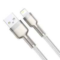 Кабель Baseus Cafule Series Metal Data Cable USB to IP 2.4A 1m White (Цвет Білий) - фото № 4
