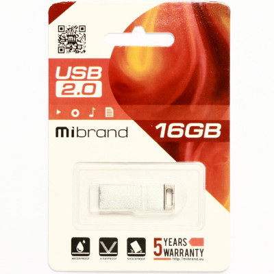 Flash Mibrand USB 2.0 Chameleon 16Gb Silver (MI2.0/CH16U6S) - зображення 2