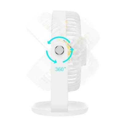 Вентилятор HOCO F14 многофункциональный мощный настольный вентилятор Белый (6931474797544) - изображение 5