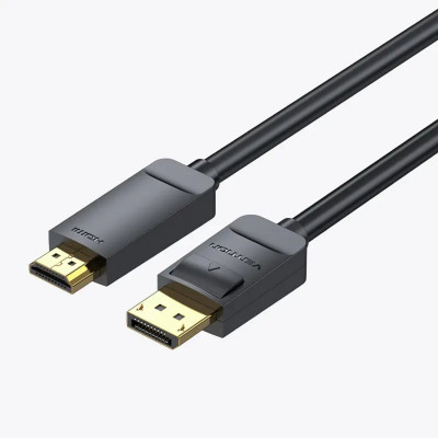 Кабель Vention 4K DisplayPort to HDMI Cable 1.5M Black (HAGBG) - зображення 1
