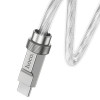 Кабель HOCO U113 Solid 100W silicone charging data cable Type-C to Type-C Silver (6931474790101) - зображення 2