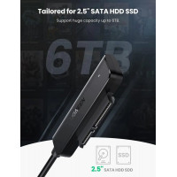 Зовнішня кишеня для накопичувача UGREEN CM321 USB-A to 2.5-Inch SATA Converter 50cm (UGR-70609)  - фото № 4