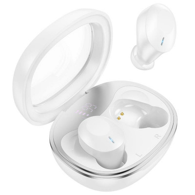 Навушники HOCO EQ3 Smart true wireless BT headset Milky White (6931474798572) - изображение 2