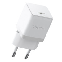 Мережевий зарядний пристрій Baseus Palm Fast Charger 1C 20W EU Moon White (with Baseus Mini White Cable USB-C to USB-C 60W (20V/3A) 1m Moon White) (Цвет Moon-White) - фото № 5