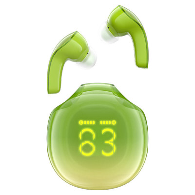 Навушники ACEFAST T9 Crystal (Air) color bluetooth earbuds Avocado Green - изображение 1