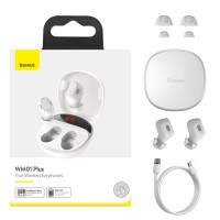 Бездротові навушники Baseus Encok True Wireless Earphones WM01 Plus White (Цвет Білий) - фото № 8
