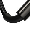 Кабель Baseus Tungsten Gold Fast Charging Data Cable USB to Type-C 100W 2m Black (7073)- № 7