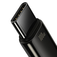 Кабель Baseus Tungsten Gold Fast Charging Data Cable USB to Type-C 100W 2m Black (Колір 7073) - фото № 3