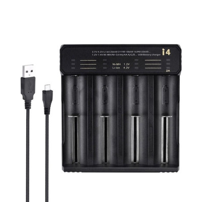 Зарядний пристрій ESSAGER Battery Charger with LED Indicator For 4 LED Black - изображение 2
