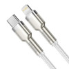 Кабель Baseus Cafule Series Metal Data Cable Type-C to iP PD 20W 1m White (White)- № 3