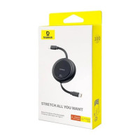 Кабель Baseus Free2Draw Mini Retractable Charging Cable Type-C to Type-C 100W 1m Cluster Black (Колір Черный) - фото № 3