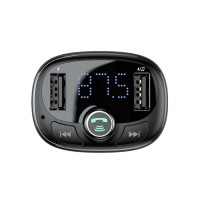 АЗП з FM-модулятором Baseus T Shaped S-09 Car Bluetooth MP3 Player Black (Цвет Черный) - фото № 4
