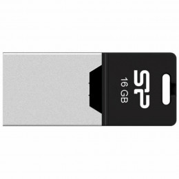 Flash SiliconPower USB 2.0 Mobile X20 MicroUSB OTG 16Gb Black metal