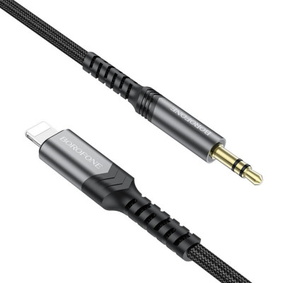 Аудiо-кабель BOROFONE BL15 iP Hi-sound digital audio conversion cable 1m Metel Grey - изображение 4
