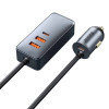 Автомобільний зарядний пристрій Baseus Share Together PPS multi-port Fast charging with extension cord 120W 2U+2C Gray (Серый)- № 2