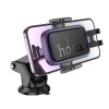 Автотримач для телефона HOCO H79 Vista push-type car holder (center console) Black Metal Gray (Black Metal Gray)- № 6