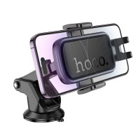 Автотримач для телефона HOCO H79 Vista push-type car holder (center console) Black Metal Gray (Цвет Black Metal Gray) - фото № 6