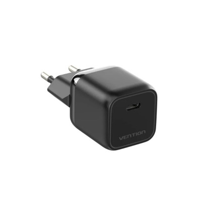 Зарядний пристрій Vention 1-port USB-C GaN Charger(30W) EU-Plug Black (FAKB0-EU) - изображение 2