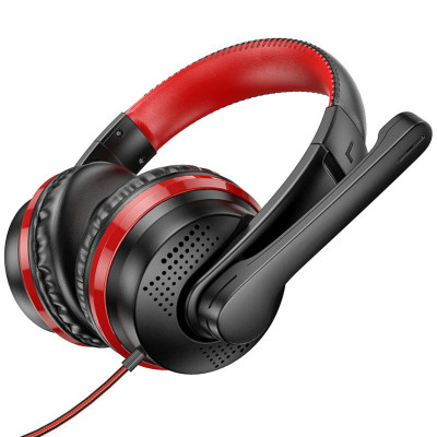 Навушники HOCO W103 Magic tour gaming headphones Red - изображение 3