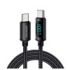 Кабель Essager Enjoy LED Digital Display USB Charging Cable Type C to Type C 100W 2m black (EXCTT1-XYA01-P) (EXCTT1-XYA01-P)