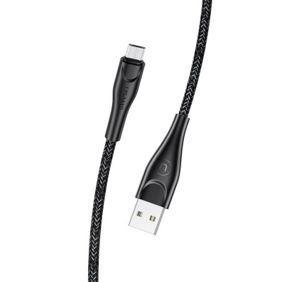 Кабель Usams US-SJ399 U41 Micro Braided Data and Charging Cable 3m Black - зображення 1