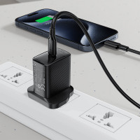 Кабель ACEFAST C17-03 USB-C to USB-C silicone charging data cable Black (Цвет 7073) - фото № 6