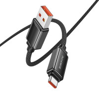Кабель BOROFONE BU53 5A Meteor fast charging data cable Type-C Black (Цвет 7073) - фото № 2