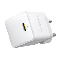 Мережевий зарядний пристрій Baseus Palm Fast Charger 1C 20W EU Moon White (with Baseus Mini White Cable USB-C to USB-C 60W (20V/3A) 1m Moon White) (Цвет Moon-White) - фото № 4