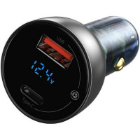Автомобільний зарядний пристрій Baseus Particular Digital Display QC+PPS Dual Quick Charger Car Charger 65W Shallow tarnish (Цвет Shallow-Tarnish) - фото № 3