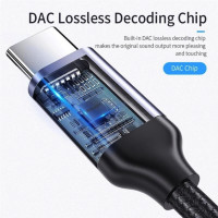 Кабель-перехiдник Essager E01 Type c to 3.5mm Jack Headphone Adapter  grey (EZJE01-0G) (Колір Серыйм) - фото № 5