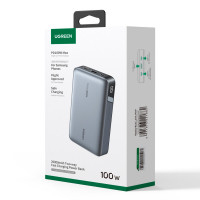 Зовнішній акумулятор UGREEN PB720 20000mAh PD 100W (Цвет Сірий) - фото № 2