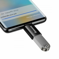 Адаптер Baseus Ingenuity Series Mini OTG Adaptor Type-C to USB-A 3.1 Black  - фото № 5