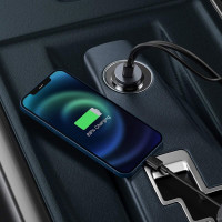 Автомобільний зарядний пристрій Baseus Share Together PPS multi-port Fast charging with extension cord 120W 2U+2C Gray (Цвет Серый) - фото № 6