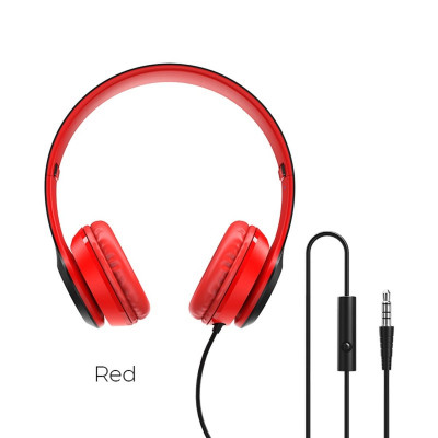 Навушники BOROFONE BO5 Star sound wired headphones Red (BO5R) - изображение 3