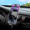 Тримач для мобільного з БЗП BOROFONE BH205 Rusher infrared wireless fast charging car holder(air outlet) Black - изображение 8