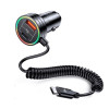 АЗП Usams US-CC167 C33 60W Car Charger With Spring Cable Black - изображение 2