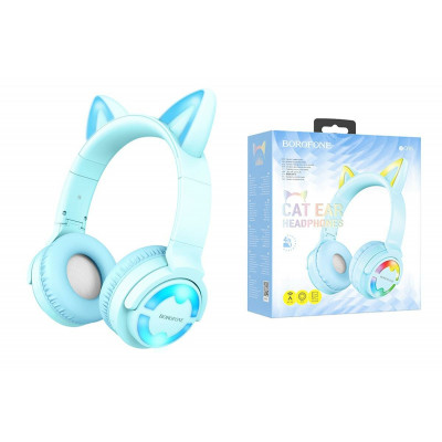 Навушники BOROFONE BO15 Cat ear BT headphones Baby Blue - изображение 3