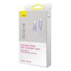 Кабель Baseus Explorer Series Fast Charging Cable with Smart Temperature Control Type-C to iP 20W 1m Purple (Фиолетовый)- № 2