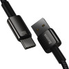 Кабель Baseus Tungsten Gold Fast Charging Data Cable USB to Type-C 100W 2m Black (7073)- № 4