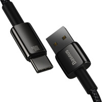 Кабель Baseus Tungsten Gold Fast Charging Data Cable USB to Type-C 100W 2m Black (Колір 7073) - фото № 4