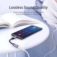 Кабель-перехiдник Essager E01 Type c to 3.5mm Jack Headphone Adapter  grey (EZJE01-0G) (Колір Серыйм) - фото № 6