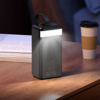 Зовнішній акумулятор HOCO J123C Element 22.5W+PD20W fully compatible power bank with digital display(60000mAh) Black (Цвет Черный) - фото № 7