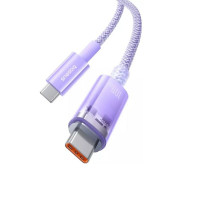 Кабель Baseus Explorer Series Fast Charging Cable with Smart Temperature Control USB-C to USB-C 100W 1m Nebula Purple  - фото № 2