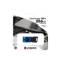 Флеш-накопичувач Kingston USB 3.2 DT 80M 256GB Type-C Black/Blue (Цвет Black/Blue) - фото № 3