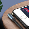 Аудіокабель UGREEN 3.5mm Male to 3.5mm Male Cable Gold Plated Metal Case with Braid 1m (Blue Black) (Синий)- № 4