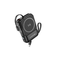 Зовнішній акумулятор BOROFONE BJ59 Refined 22.5W+PD20W fully compatible power bank with magnetic cable (10000mAh) Black