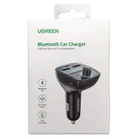 АЗП з FM-модулятором UGREEN CD229 FM&Bluetooth Transmitter&Car Charger + TF  Slot Black (Колір Black) - фото № 2