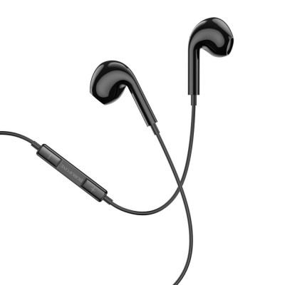 Навушники BOROFONE BM80 Max Gorgeous wire-controlled earphones with microphone Black (BM80MMB) - изображение 2